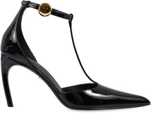 Load image into Gallery viewer, T-strap Patent leather pumps
