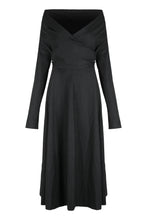 Load image into Gallery viewer, Draped dress in stretch wool