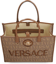 Load image into Gallery viewer, All over logo canvas tote