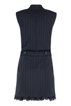 Load image into Gallery viewer, Short sleeveless dress in houndstooth wool