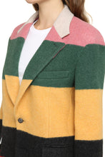 Load image into Gallery viewer, Striped wool coat