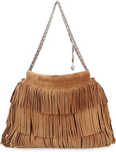 Load image into Gallery viewer, Hobo bag Fleming in suede with fringes