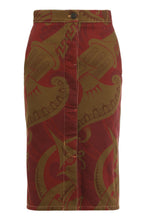 Load image into Gallery viewer, Midi skirt in printed cotton