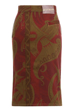 Load image into Gallery viewer, Midi skirt in printed cotton