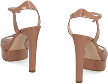Load image into Gallery viewer, Flora patent leather platform sandals