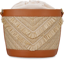 Load image into Gallery viewer, Raffia bucket bag