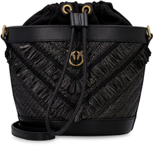 Load image into Gallery viewer, Raffia bucket bag