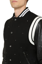 Load image into Gallery viewer, Wool and leather bomber jacket
