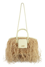 Load image into Gallery viewer, Le Panier Soli fringed raffia tote bag
