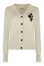 Load image into Gallery viewer, Karin logo detail cotton cardigan