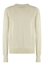 Load image into Gallery viewer, Karin logo detail cotton cardigan