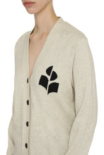 Load image into Gallery viewer, Karin logo detail cotton cardigan