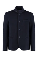 Load image into Gallery viewer, Quilted single-breasted wool jacket