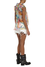 Load image into Gallery viewer, Floral print silk top