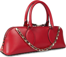 Load image into Gallery viewer, Rockstud E/W leather handbag