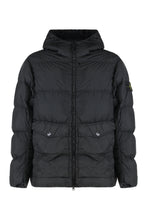 Load image into Gallery viewer, Down jacket with hood in nylon fabric