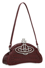 Load image into Gallery viewer, Amber croco-print leather clutch