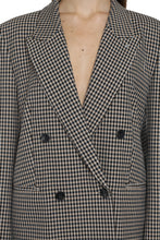 Load image into Gallery viewer, Houndstooth double breast blazer