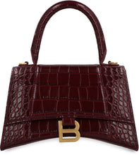 Load image into Gallery viewer, Hourglass crocodile print leather handbag