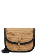 Load image into Gallery viewer, Kaia raffia and leather crossbody bag