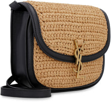 Load image into Gallery viewer, Kaia raffia and leather crossbody bag
