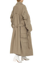 Load image into Gallery viewer, Cotton trench coat