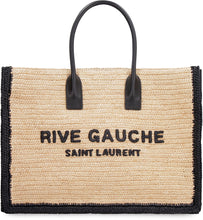 Load image into Gallery viewer, Rive Gauche raffia tote bag