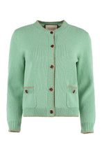 Load image into Gallery viewer, Logo-button cotton cardigan