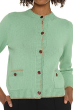 Load image into Gallery viewer, Logo-button cotton cardigan