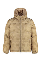 Load image into Gallery viewer, Hooded techno fabric down jacket