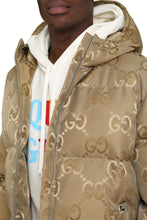 Load image into Gallery viewer, Hooded techno fabric down jacket