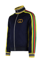 Load image into Gallery viewer, Contrasting stripes full-zip jacket