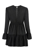 Load image into Gallery viewer, Polka-dot print silk mini dress