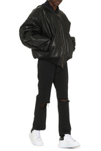 Load image into Gallery viewer, Leather bomber jacket