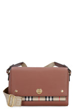 Load image into Gallery viewer, Note bag in leather and Vintage check fabric