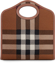 Load image into Gallery viewer, Pocket checked canvas handbag