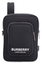 Load image into Gallery viewer, Leather and nylon messenger bag