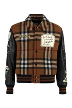 Load image into Gallery viewer, Wool and leather bomber jacket