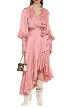 Load image into Gallery viewer, Silk wrap-dress