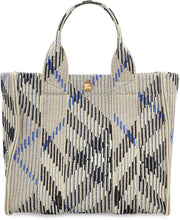 Load image into Gallery viewer, Check motif mini tote bag