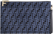 Load image into Gallery viewer, Pouch in black FF jacquard fabric