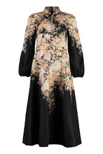 Load image into Gallery viewer, Illustration buttoned Linen dress