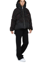 Load image into Gallery viewer, Puff Khris Tweed hooded down jacket