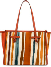 Load image into Gallery viewer, Marcella canvas and leather shopping bag