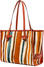 Load image into Gallery viewer, Marcella canvas and leather shopping bag
