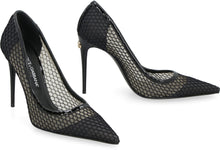 Load image into Gallery viewer, Mesh pointy-toe pumps
