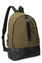 Load image into Gallery viewer, Leather and canvas backpack