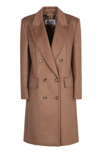 Load image into Gallery viewer, Double-breasted coat in camel