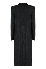 Load image into Gallery viewer, Double-breasted coat in crepe wool blend with sequins