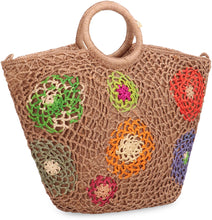 Load image into Gallery viewer, Daddy Fleur M raffia handbag